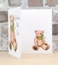 New Baby Card Teddy Green - Image 2