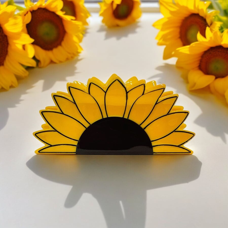 Sunflower Hair Clip Claw