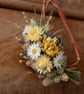 Handmade rustic yellow, white and lavender dried flower wreath - Image 4