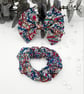 Raspberry pink, teal, clip on bow, scrunchie,  matching set, free UK delivery.   - Image 6