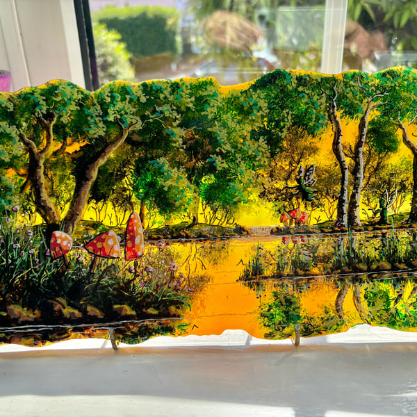 A hand painted resin layered Fairy piece by Andrew Jenkins 