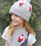 Knitting Pattern - Santa Hat and Scarf.  Digital Knitting Pattern - Image 2