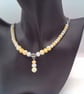 Yellow Glass Bead Necklace and Earrings, Gift Set, Yellow Necklace & Earrings - Image 6