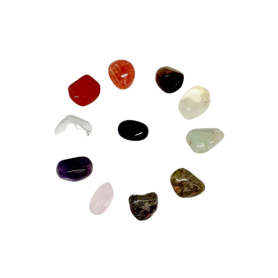 CRYSTAL STARTER KIT, Crystal Set, Chakra Stones, Healing Stones and Crystals, He