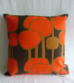 1970s vintage Scandinavian fabric cushion cover