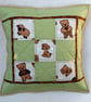 Baby Bear Patchwork Cushion Cover - Image 1