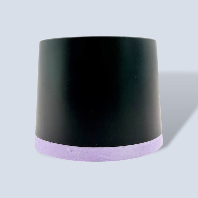 Small 7.5 cm Black and Lilac Plant Pot Indoor Succulent Planter