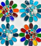 Stained Glass Bead Daisy Suncatcher - Handmade Window Decoration - Turq - Image 10
