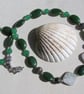 Nephrite, Peace & Green Jade Gemstone Statement Necklace "Greentastic"
