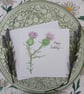 Thistle hand-painted Birthday card