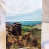 Atmospheric view at Froggatt Edge - landscape greeting card
