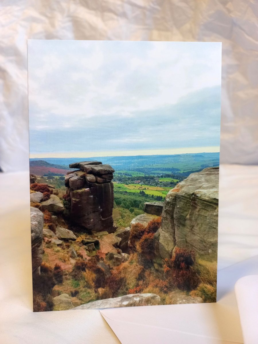 Atmospheric view at Froggatt Edge - landscape greeting card