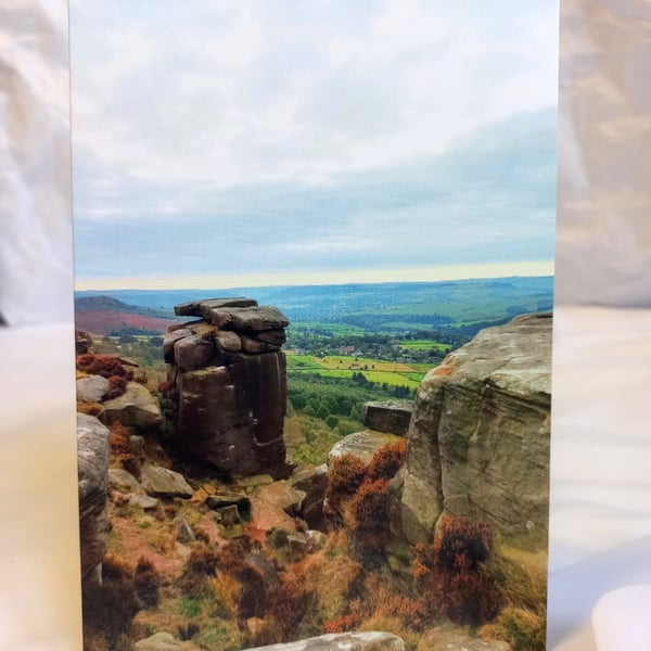 Atmospheric view at Froggatt Edge - landscape greeting card