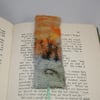 Winter Sunset - Embroidered and felted bookmark