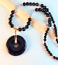 Blue Goldstone, Swarovski Crystal 'Sapphire' and Copper Necklace - Free UK P&P - Image 1