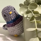 Chonky Handmade Crochet Pigeon Amigurumi Perching Pal