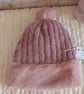 Crocheted fur rimmed and lined ladies or teens 10%Alpaca wool hat handmade by me