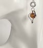Cognac Amber Chainmaille Earrings - Image 7