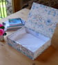 William Morris Box File in Strawberry Thief Petite Linen - Home Office Storage - Image 7