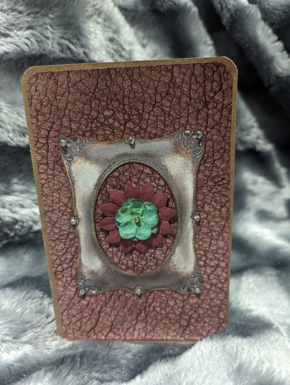 Blank general purpose leather look card