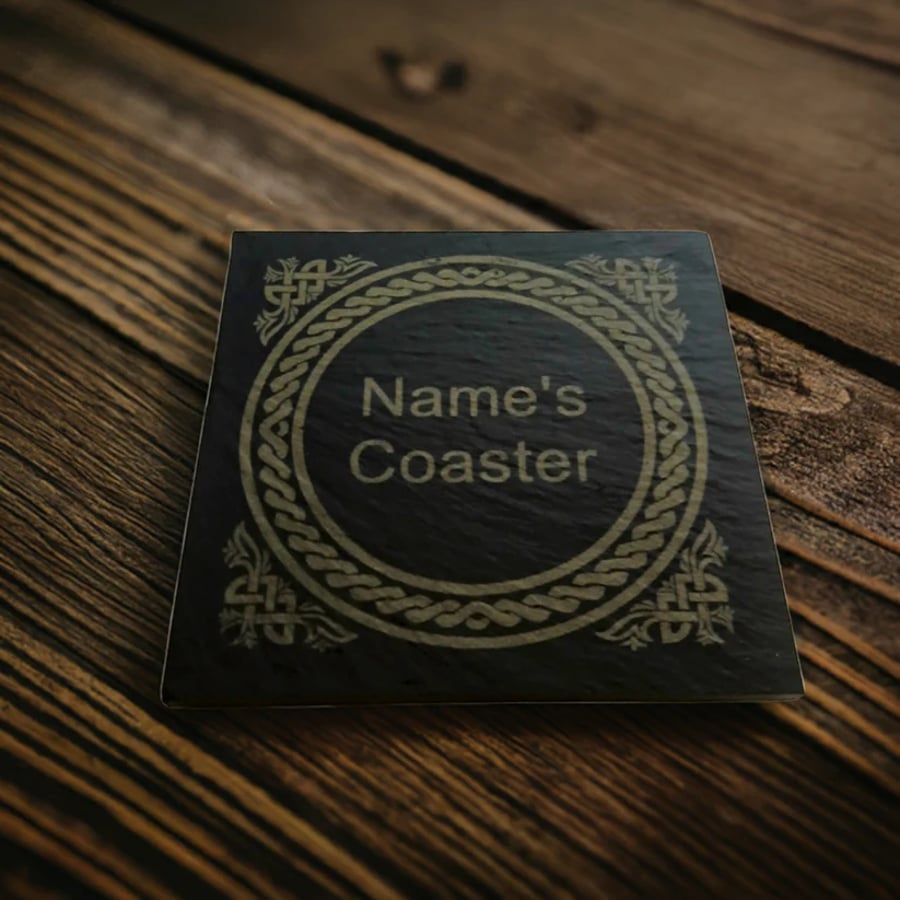 Set of 4: Your Name on Coaster. Slate Coaster. P Personalisation. Ant