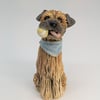 Mini Border Terrier with ball and neckerchief- 6