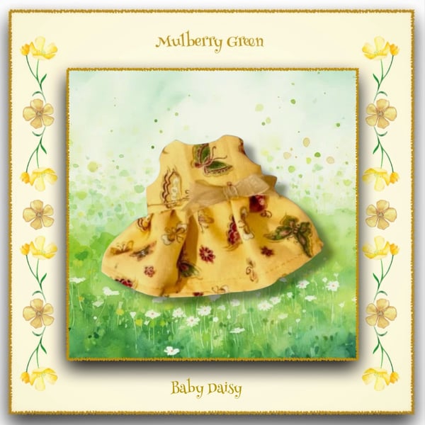 Golden Flowers Dress for Baby Daisy 