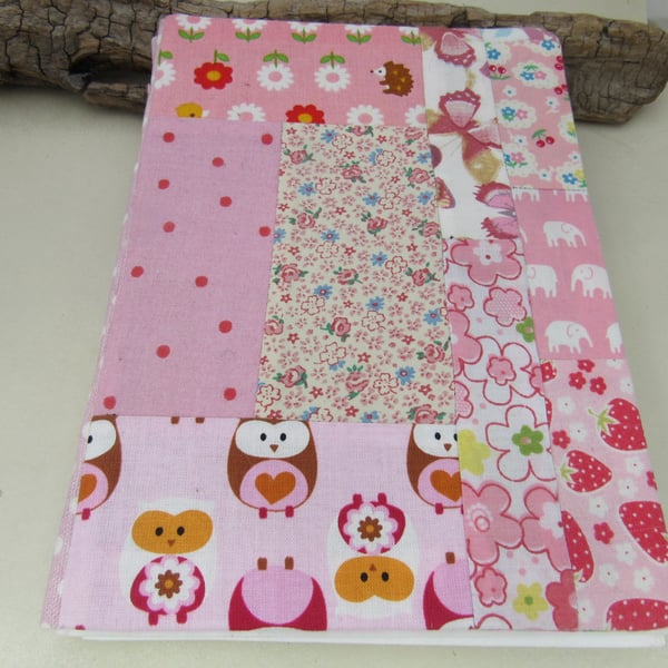 Pink Owl Patchwork A5 Journal