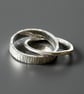 Duo Interlinked Silver Ring - Image 1