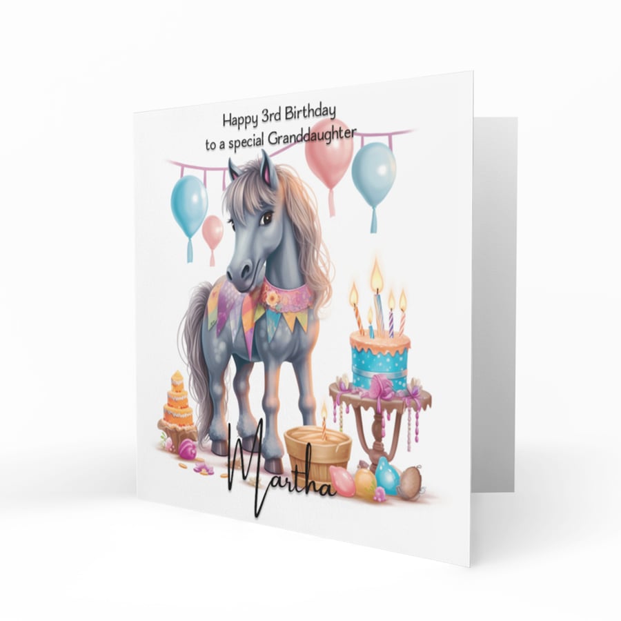 Personalised Birthday Card, Female, Any Relation, Horse Riding, C35