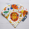 Bandana Dribble Bib Handmade Tamara Kate Origami Lions Fabric NEW BABY GIFT IDEA