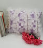 Frill feature cushion in purple and white. Free uk delivery  - Image 8
