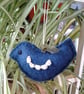 2 little birds, hanging ornaments hand stitched from wool felt, crochet detail - Image 3