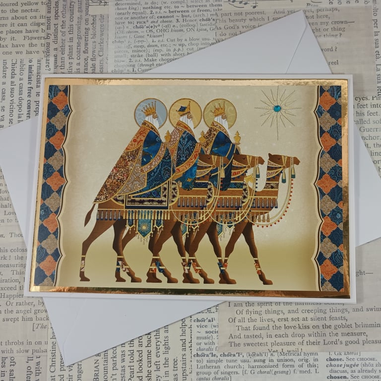 Three wise men Christmas card