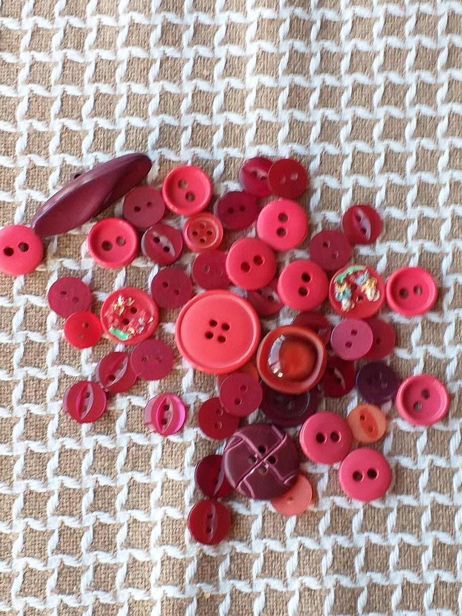 Assorted Red Buttons
