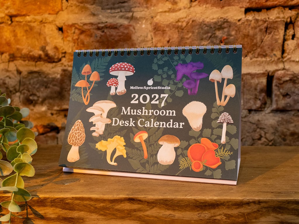 2027 Mushroom Forest Desk Calendar