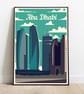 Abu Dhabi retro travel poster - Image 1