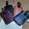 Leather luggage tag