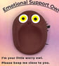 Deep Cocoa Brown Emotional Support Owl, Pocket Worry Stone Keepsake Gift - Image 3