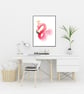 Flamingo wall print, Watercolour flamingo  wall art, flamingo decor - Image 4