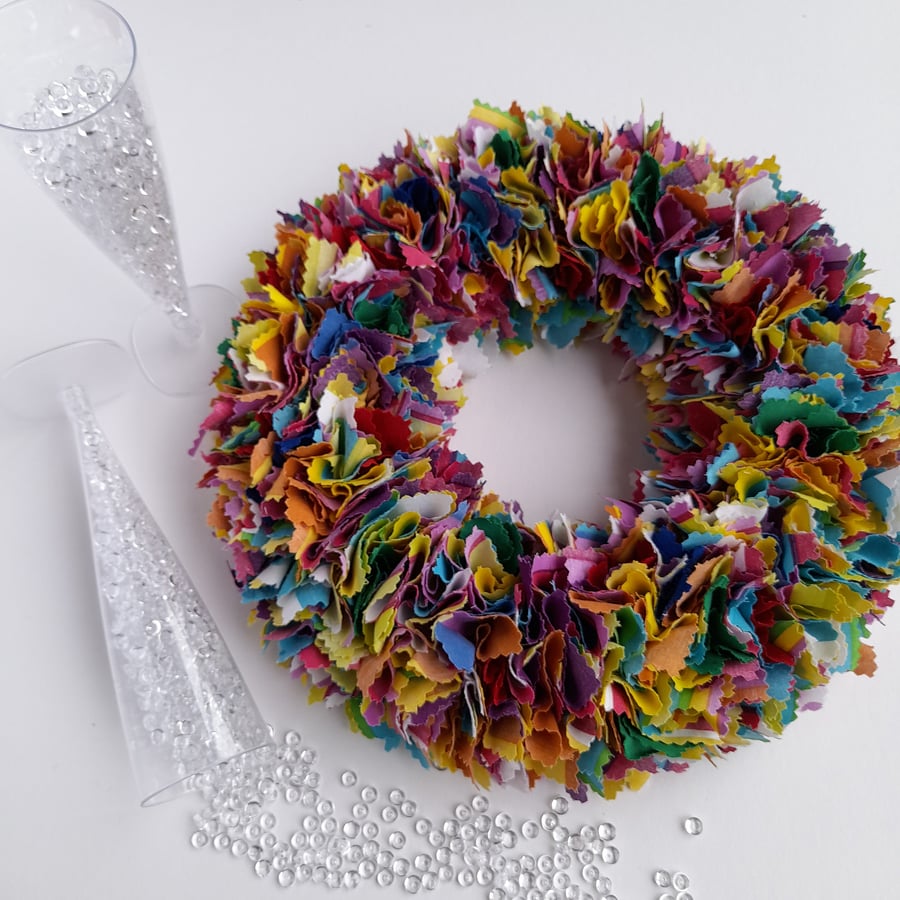 Fabric Wreath - Rag Wreath - Shabby Chic Wreath