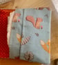 Nappy and Wipes Clutch Bag - Duck Egg Blue Woodland Animals - Image 5