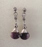 Purple Amethyst wire wrapped earrings  - Image 9