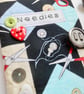 Sewing needle case in sewing-themed fabric - Image 2