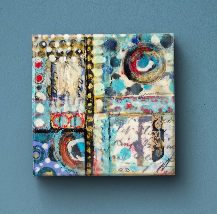 "Layered whispers"  an abstract collage