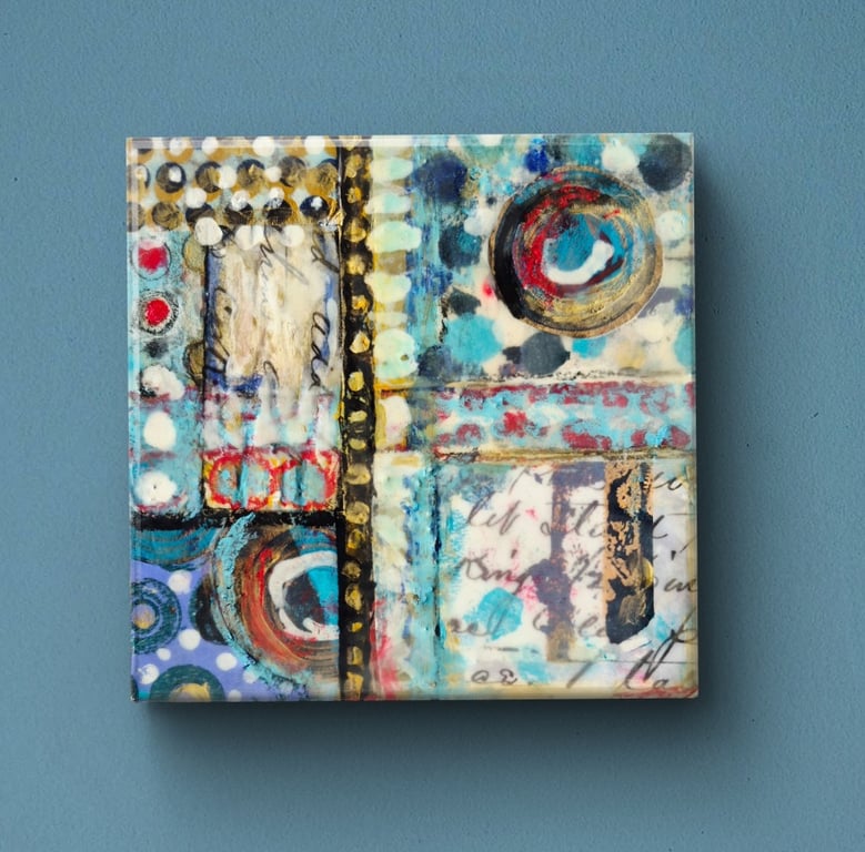 "Layered whispers"  an abstract collage