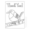 Colour-me-in Thank You Card - Bird