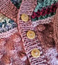Hand Knitted Bobble Design Merino Wool Baby Cardigan 3-9 months size - Image 5