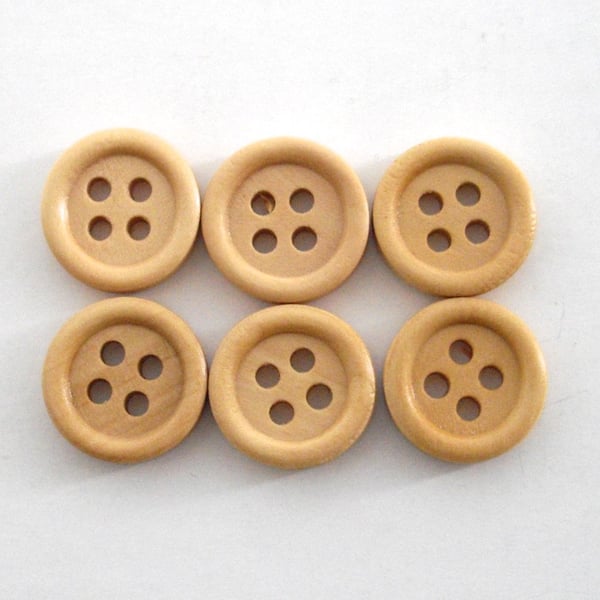6 x Wooden Buttons