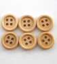 6 x Wooden Buttons - Image 1